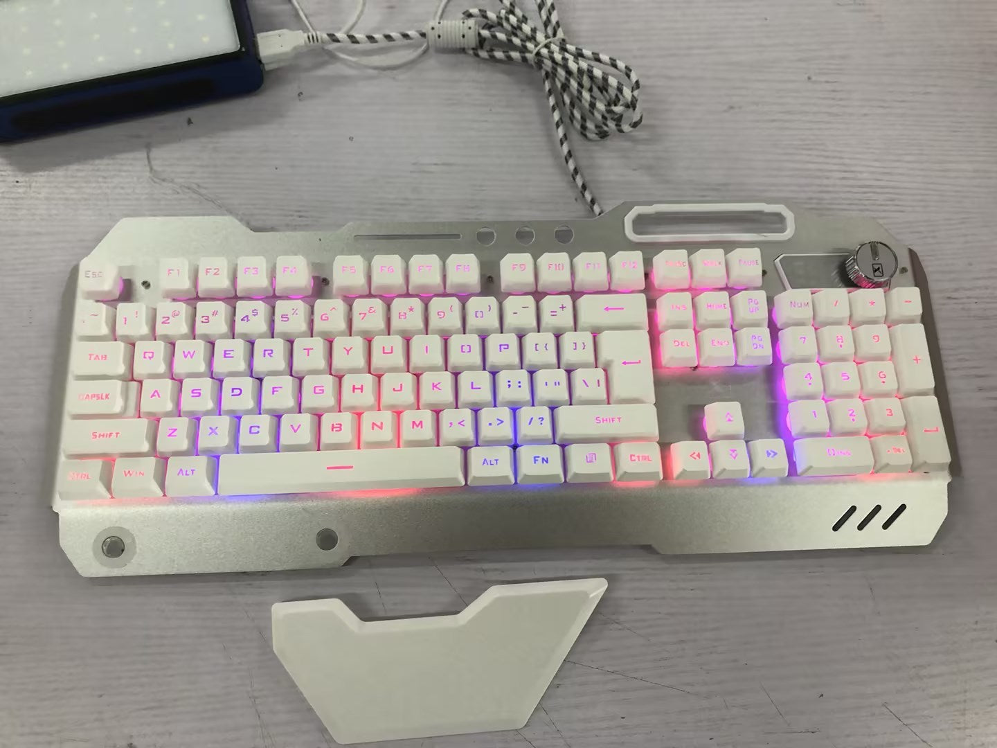 Gaming Keyboard RGB Backlight Phone Holder