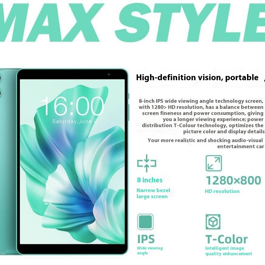 Android 13 Tablet 8-inch HD Eight-core  4GB 64GB