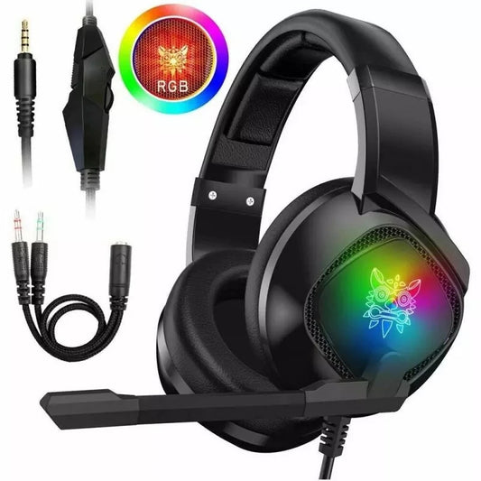 Gaming Headset With Noise Cancellation Microphone Volume Controller Tablet