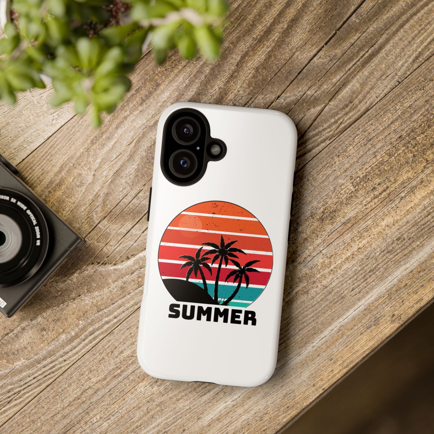 Summer Vibes Phone Case - Tough Cases, Tropical Phone Cover, Beach Lover Gift, Summer Travel Essentials, Vacation Must-Have